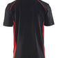 Blaklader Poloshirts 33241050 zwart-rood(9956)
