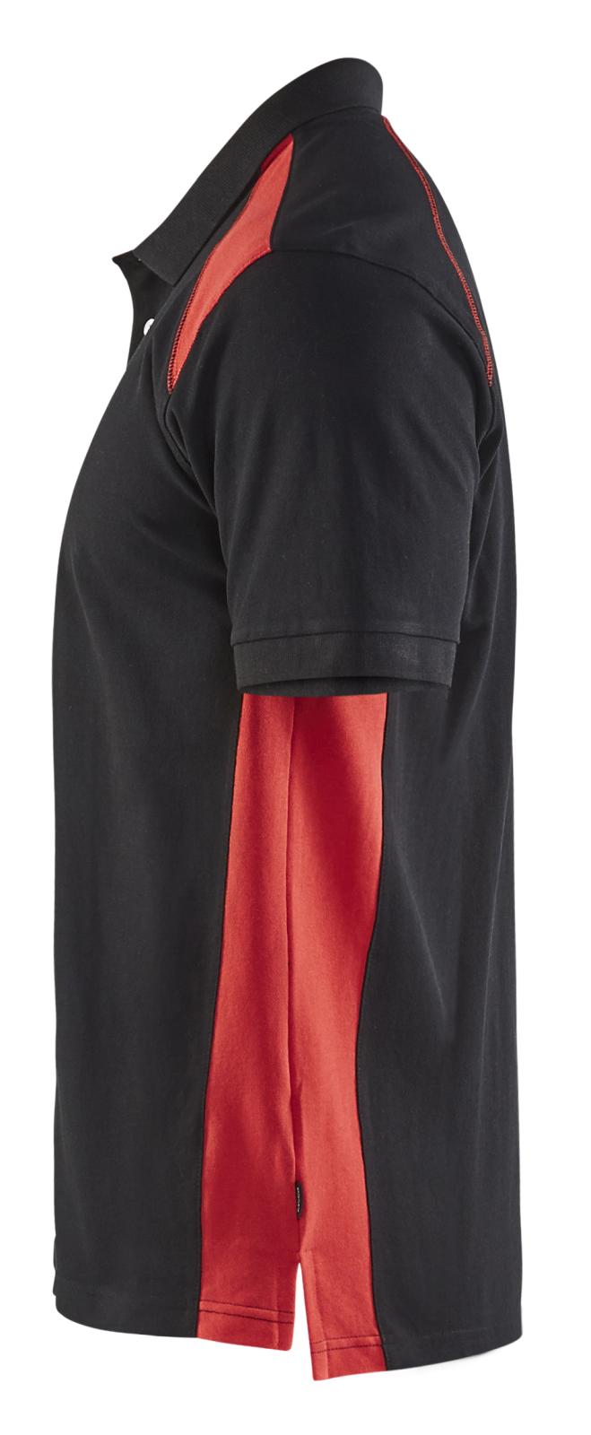 Blaklader Poloshirts 33241050 zwart-rood(9956)