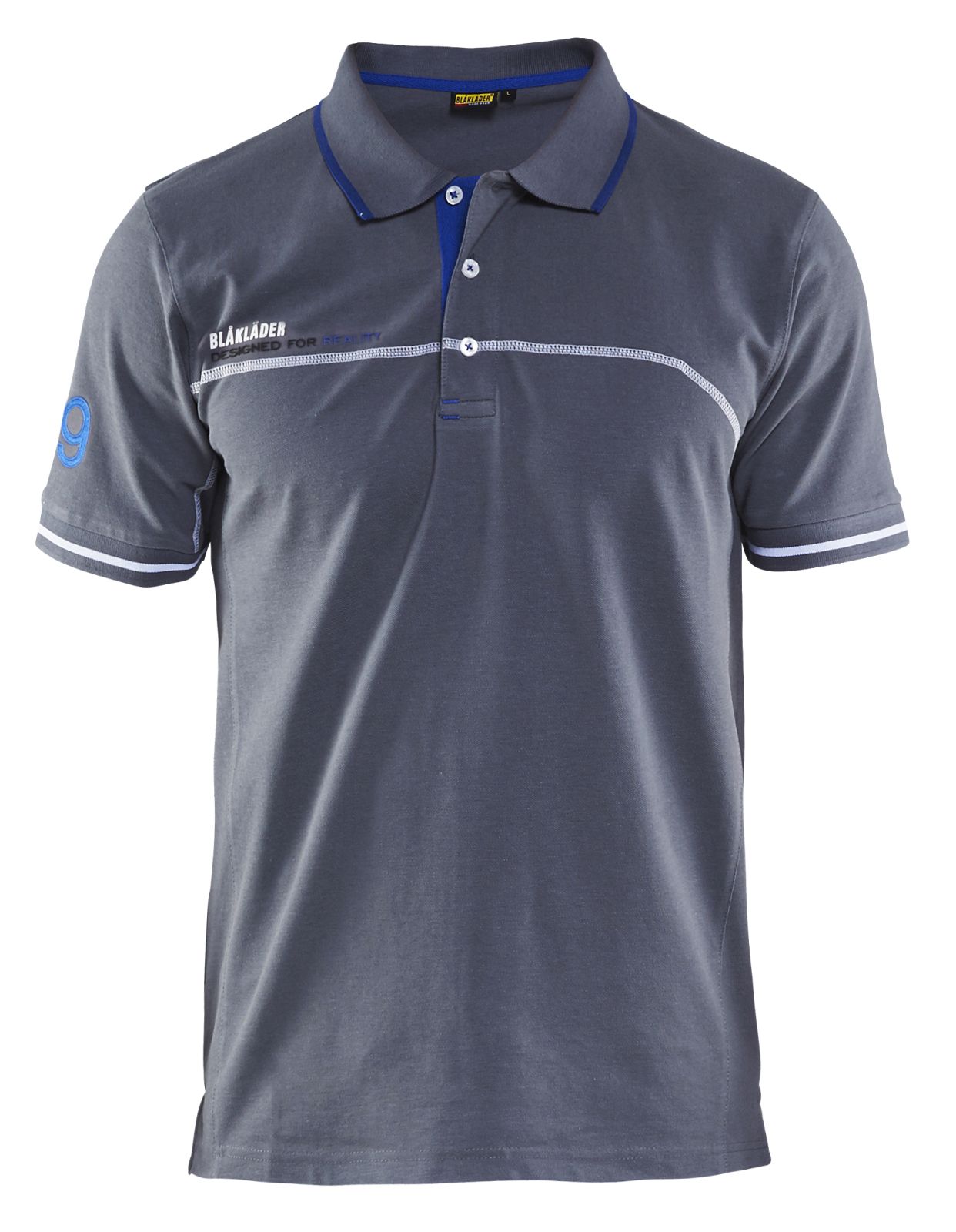 Blaklader Poloshirts 33271050 grijs-korenblauw(9485)