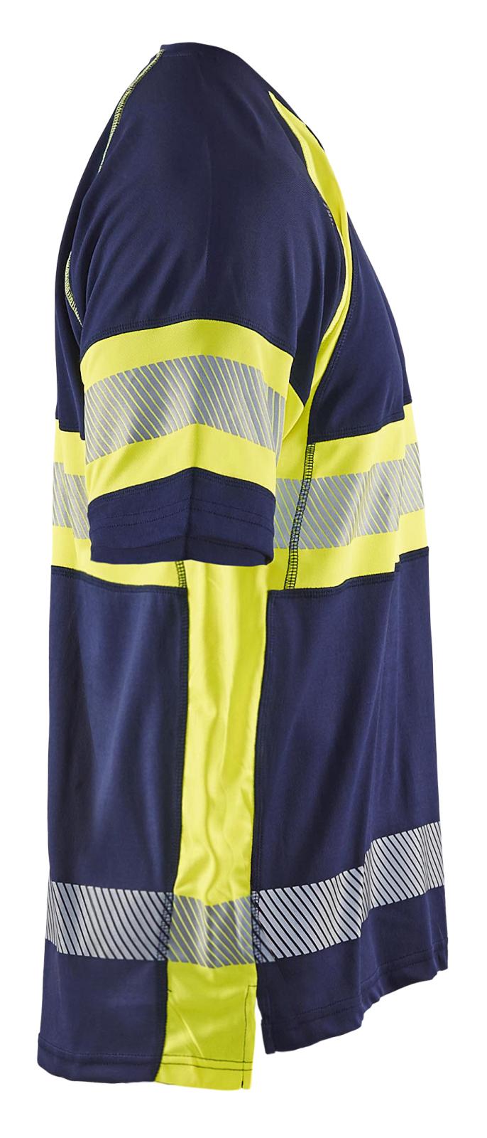Blaklader T-shirts 33371051 HiVis UPF40+ UV marineblauw-geel(8933)