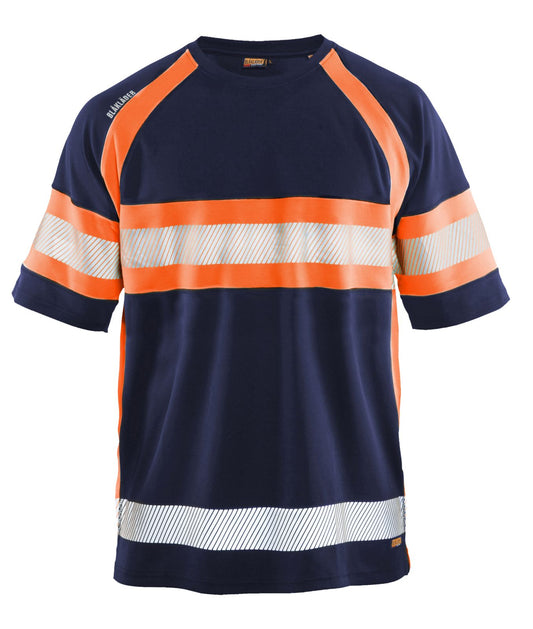 Blaklader T-shirts 33371051 HiVis UPF40+ UV marineblauw-oranje(8953)