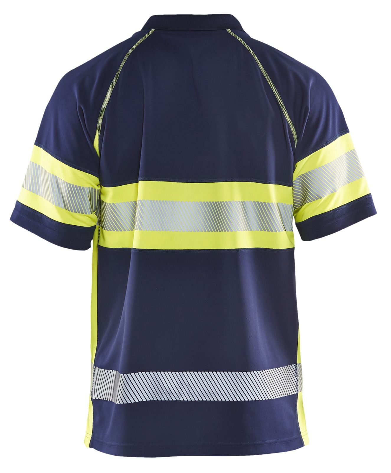 Blaklader Poloshirts 33381051 HiVis marineblauw-geel(8933)