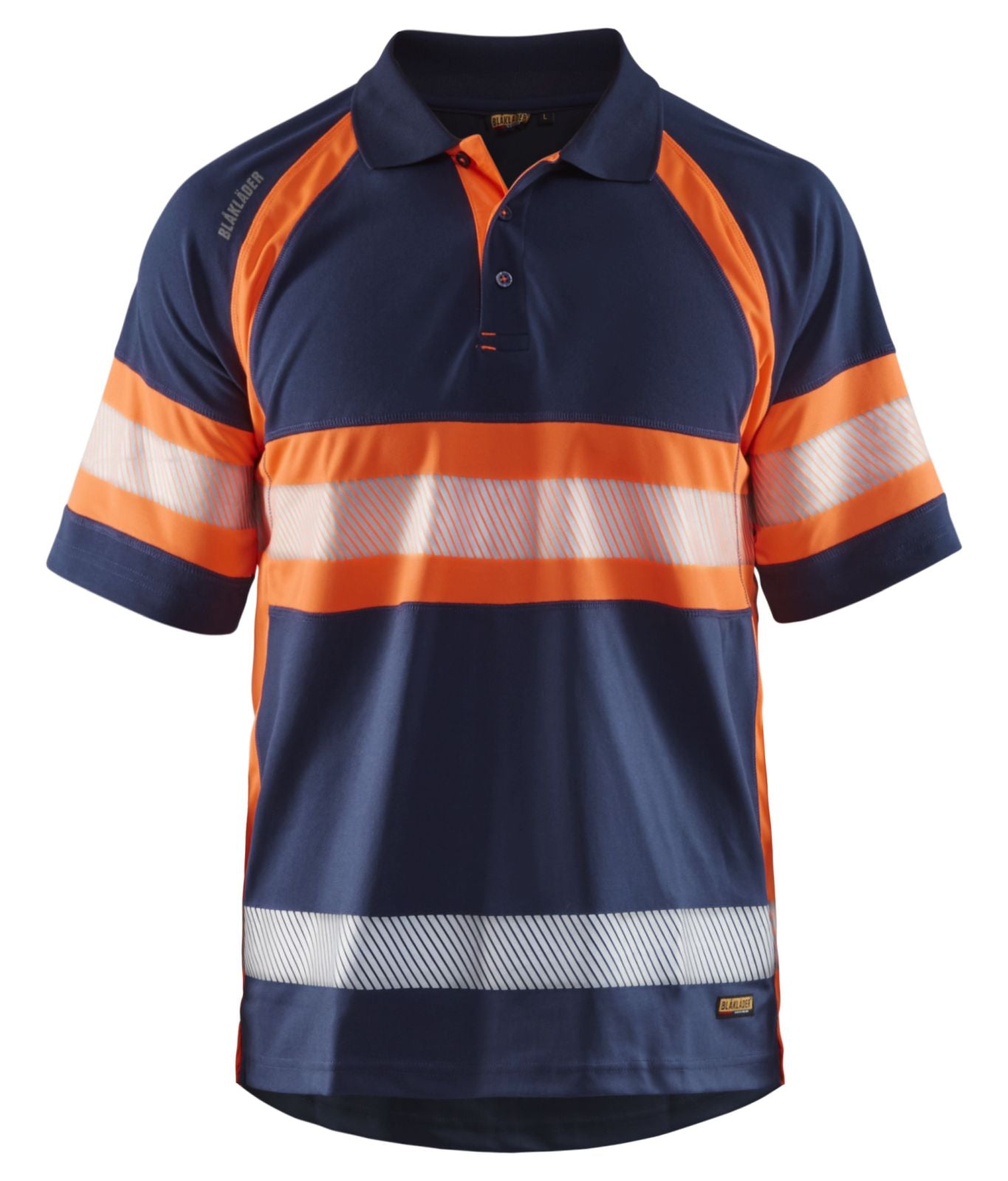 Blaklader Poloshirts 33381051 HiVis marineblauw-oranje(8953)