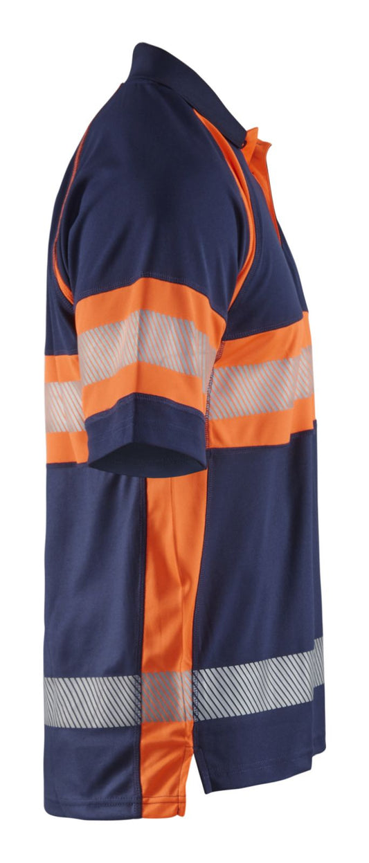 Blaklader Poloshirts 33381051 HiVis marineblauw-oranje(8953)