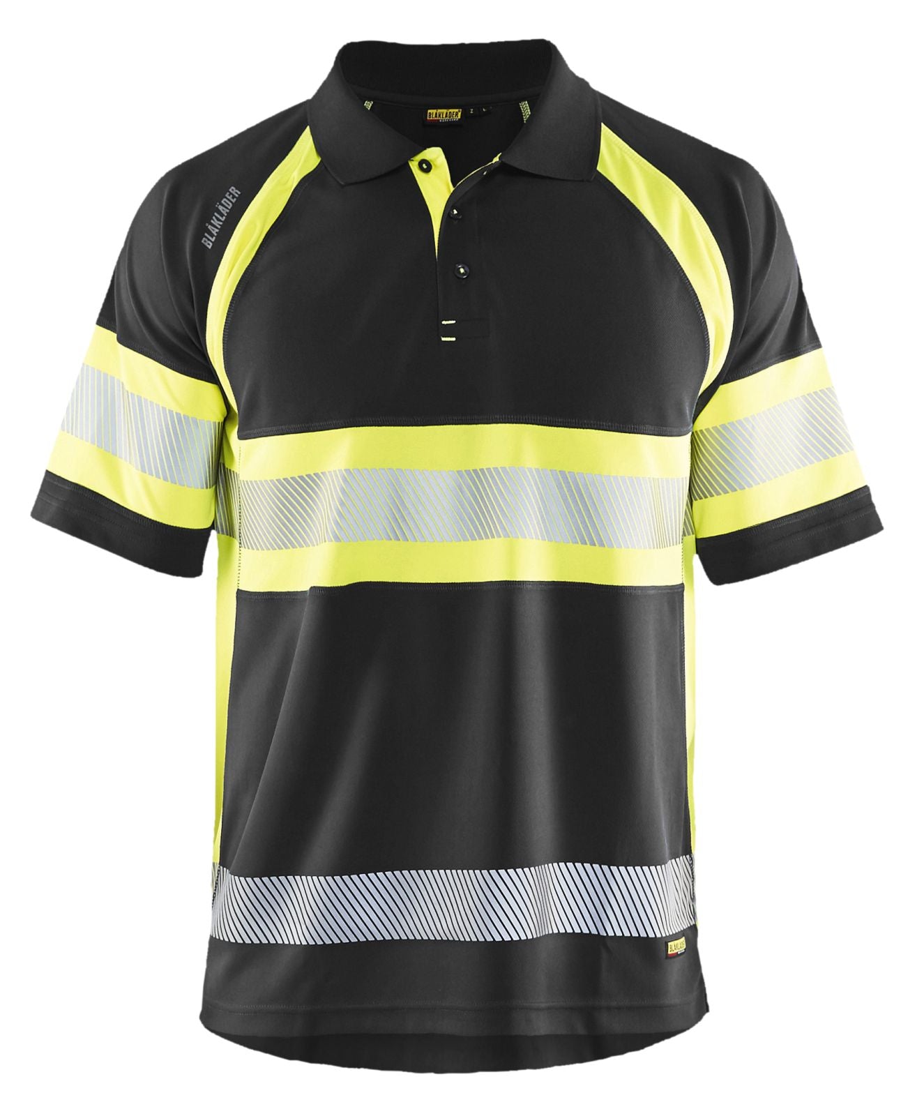 Blaklader Poloshirts 33381051 HiVis zwart-geel(9933)