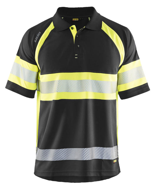 Blaklader Poloshirts 33381051 HiVis zwart-geel(9933)