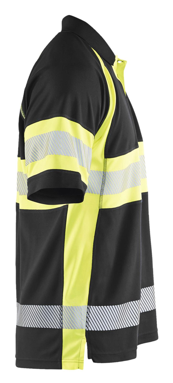 Blaklader Poloshirts 33381051 HiVis zwart-geel(9933)