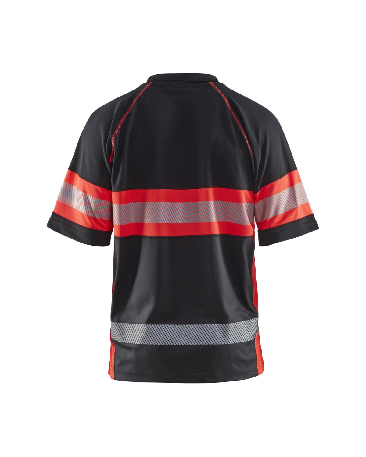 Blaklader Poloshirts 33381051 HiVis zwart-fluo rood(9955)