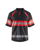 Blaklader Poloshirts 33381051 HiVis zwart-fluo rood(9955)