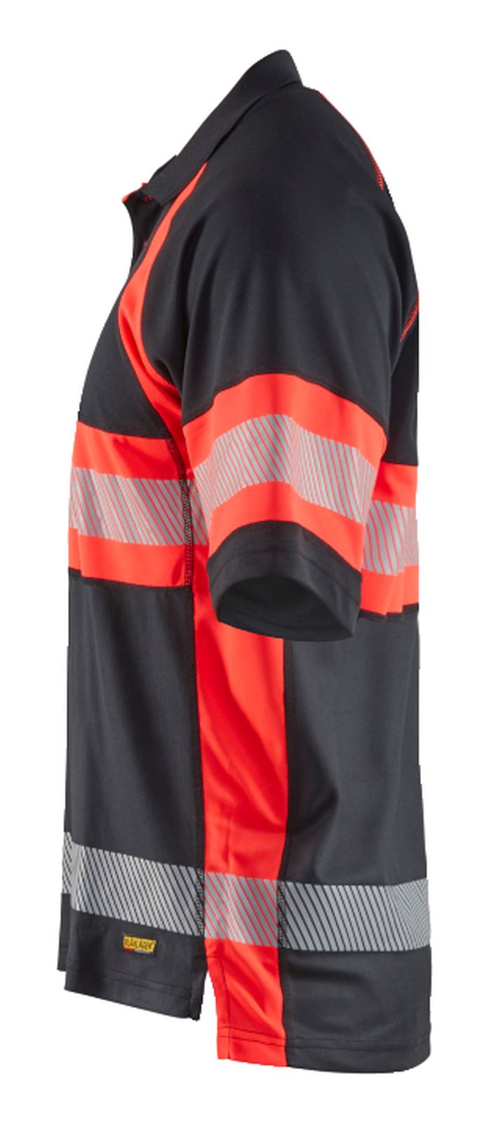 Blaklader Poloshirts 33381051 HiVis zwart-fluo rood(9955)