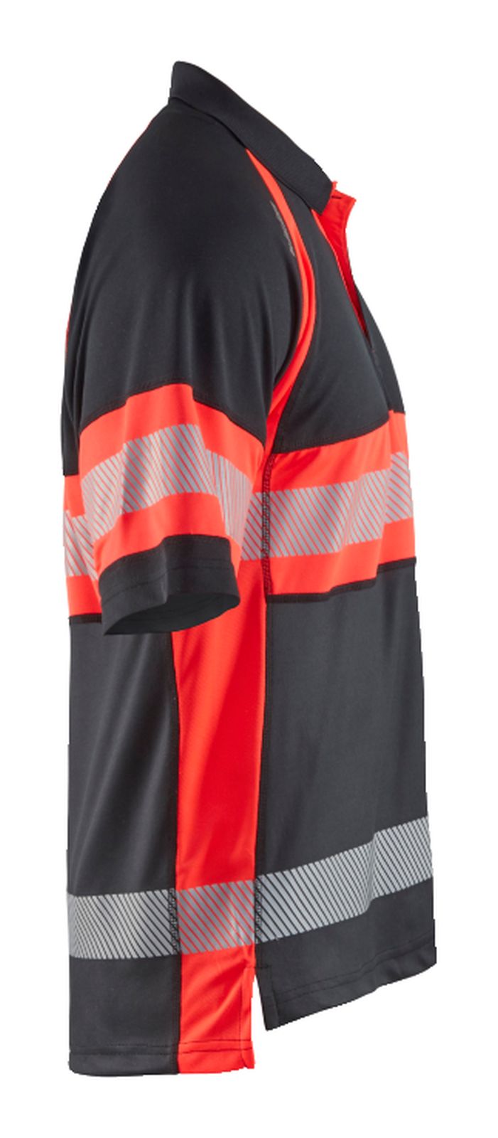 Blaklader Poloshirts 33381051 HiVis zwart-fluo rood(9955)