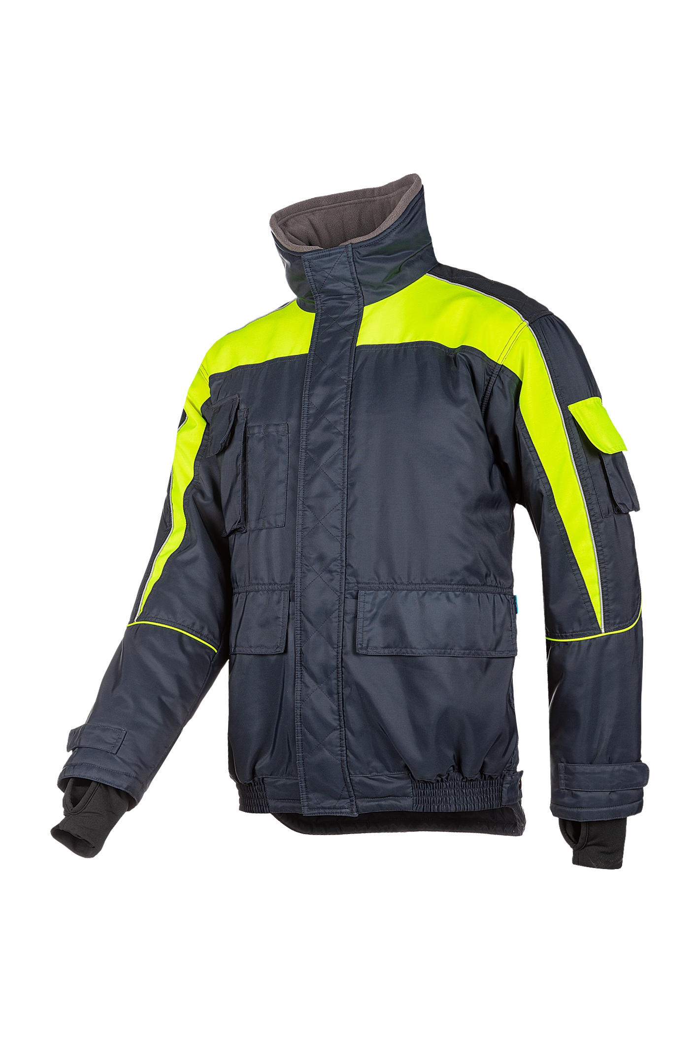 Sioen Jassen Nibas fluo geel-marineblauw