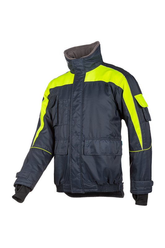 Sioen Jassen Nibas fluo geel-marineblauw