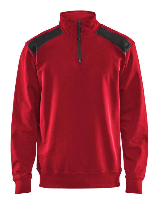 Blaklader Zipsweaters 33531158 rood-zwart(5699)