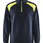 Blaklader Bi-Colour sweaters 33531158 halve rits donker marineblauw-fluo geel(8633)