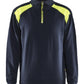 Blaklader Bi-Colour sweaters 33531158 halve rits donker marineblauw-fluo geel(8633)