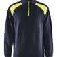 Blaklader Bi-Colour sweaters 33531158 halve rits donker marineblauw-fluo geel(8633)