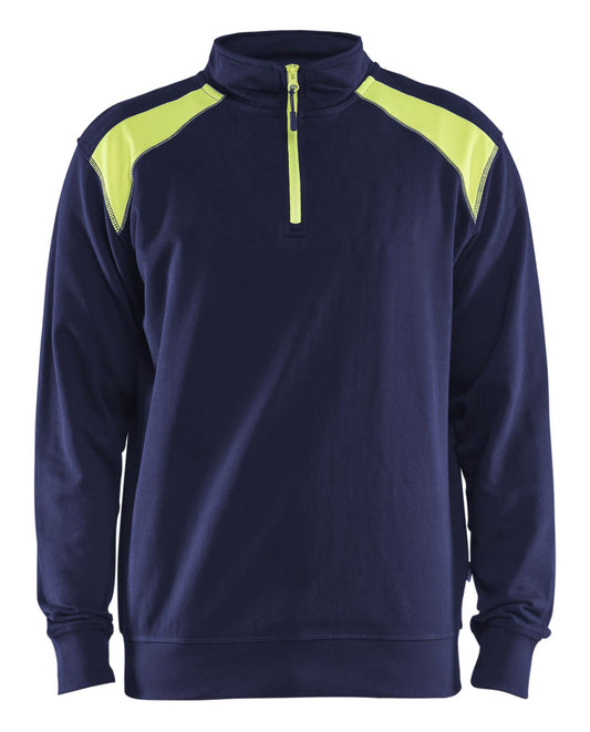 Blaklader Zipsweaters 33531158 marineblauw-geel(8933)