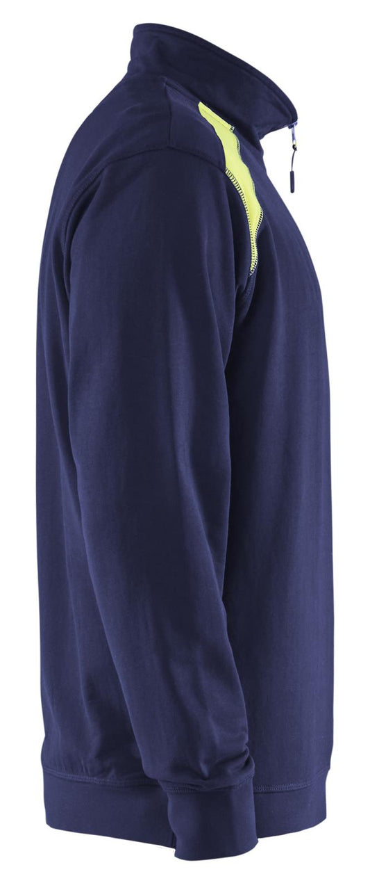 Blaklader Zipsweaters 33531158 marineblauw-geel(8933)