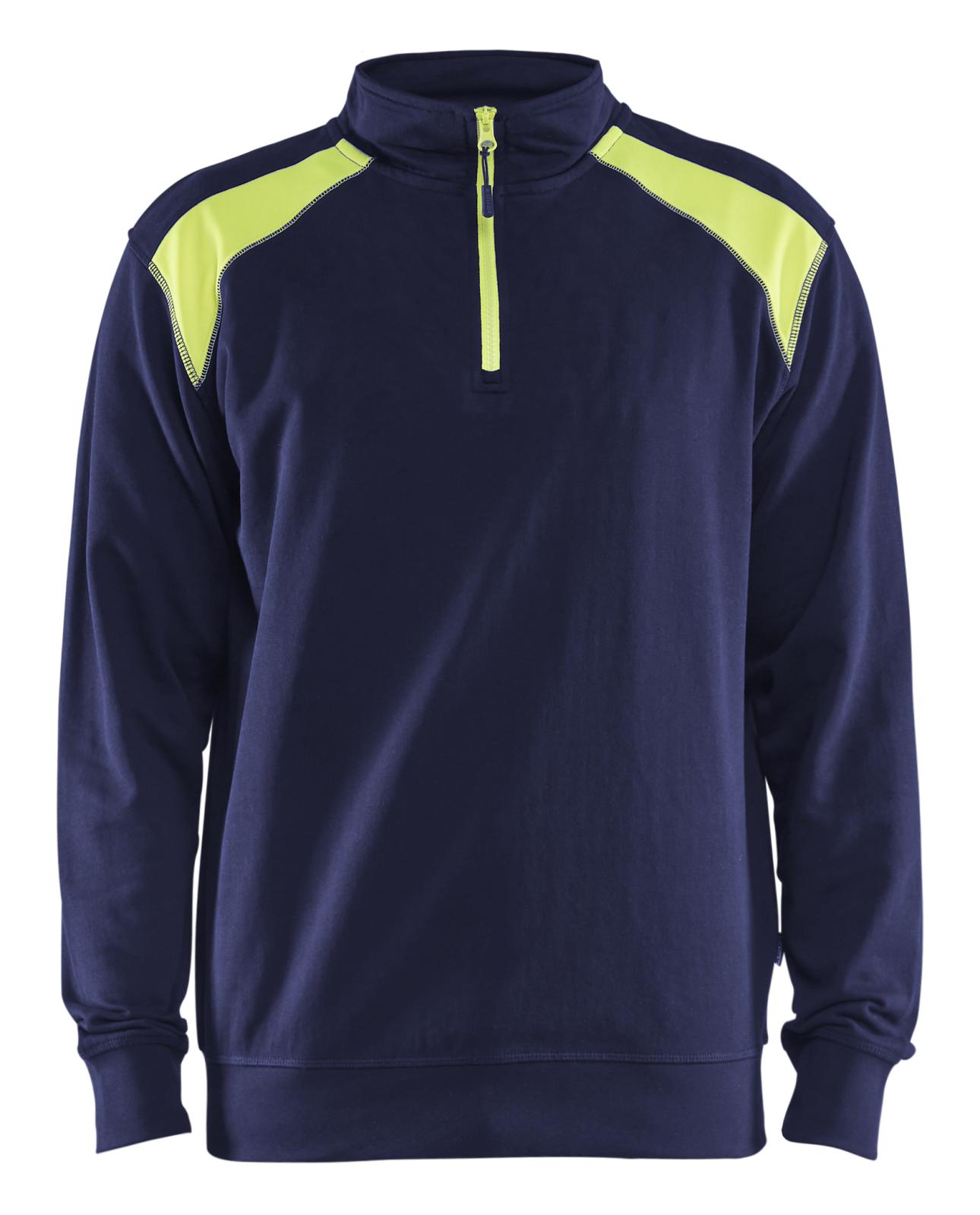Blaklader Zipsweaters 33531158 marineblauw-geel(8933)