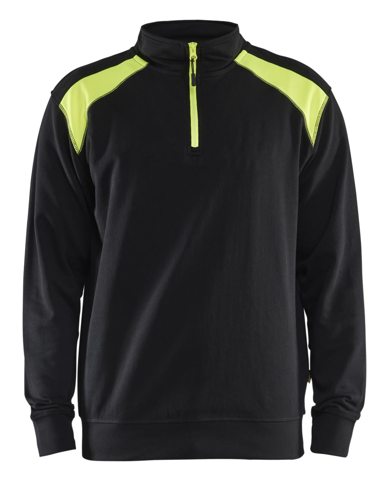 Blaklader Zipsweaters 33531158 zwart-geel(9933)