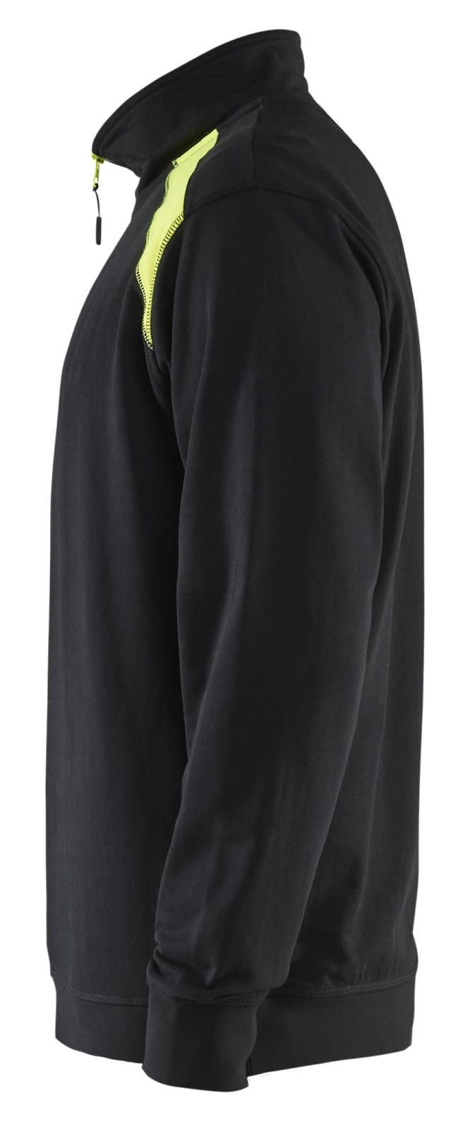 Blaklader Zipsweaters 33531158 zwart-geel(9933)