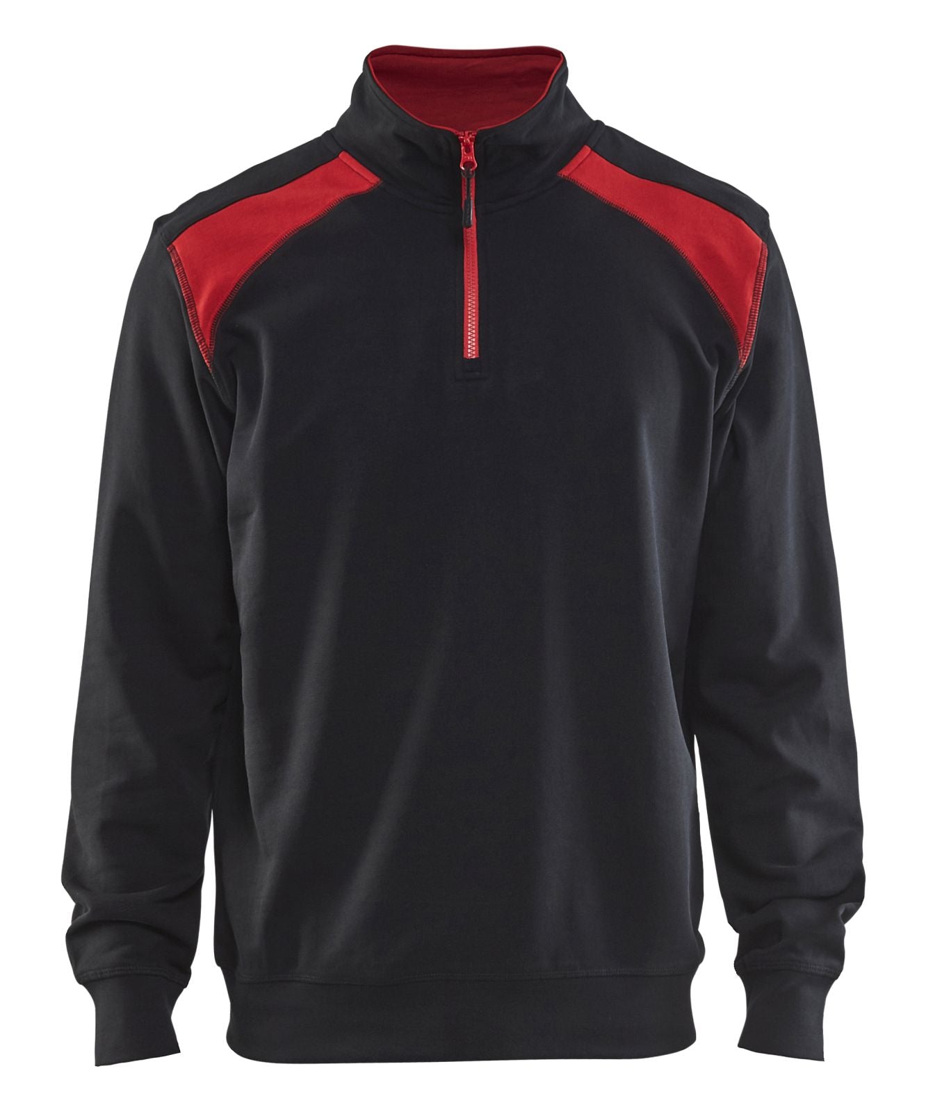 Blaklader Polosweaters 33531158 zwart-rood(9956)