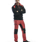 Blaklader Zipsweaters 33531158 zwart-rood(9956)