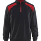 Blaklader Zipsweaters 33531158 zwart-rood(9956)