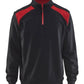 Blaklader Zipsweaters 33531158 zwart-rood(9956)