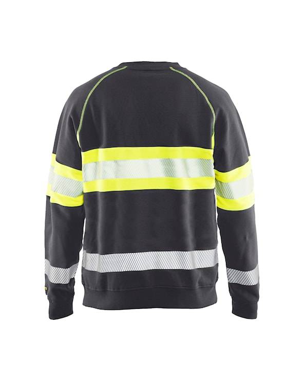 Blaklader Sweaters 33591158 middelgrijs-fluo geel(9633)