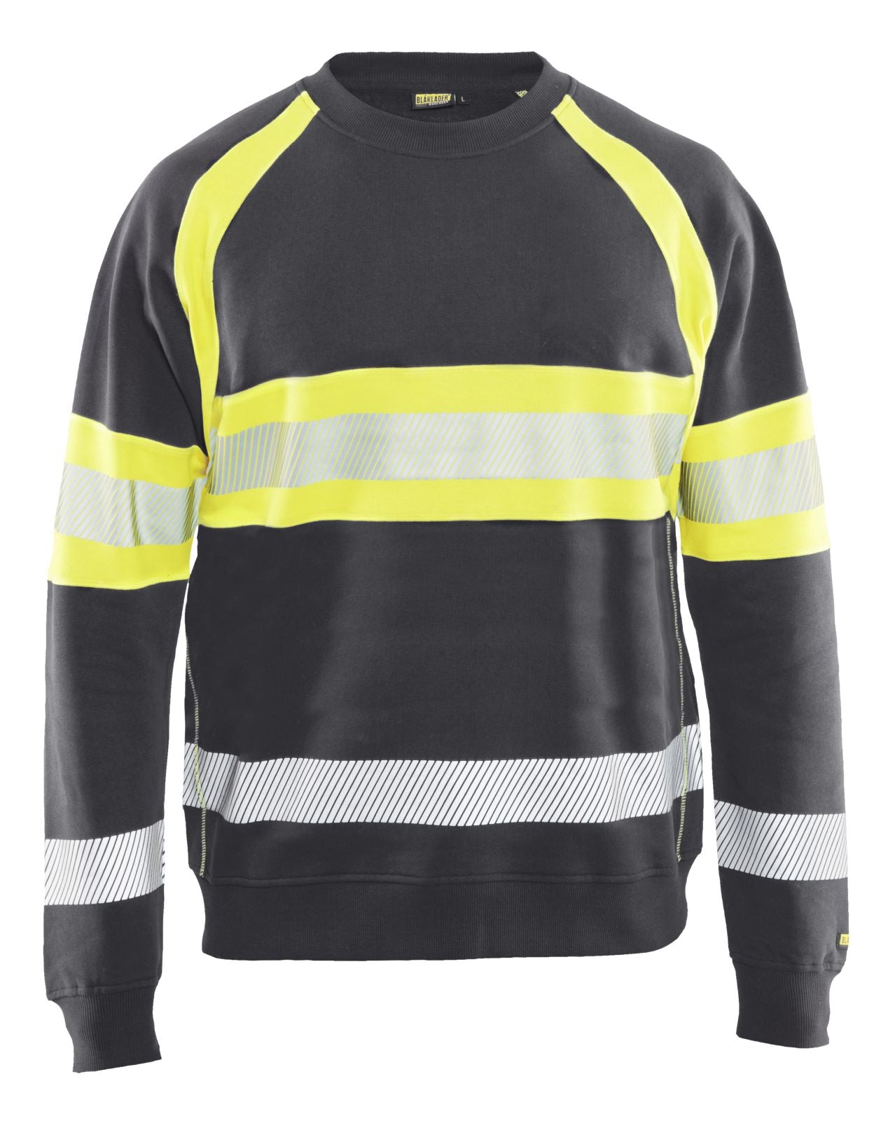 Blaklader Sweaters 33591158 middelgrijs-fluo geel(9633)