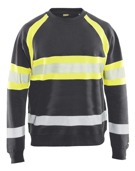 Blaklader Sweaters 33591158 middelgrijs-fluo geel(9633)