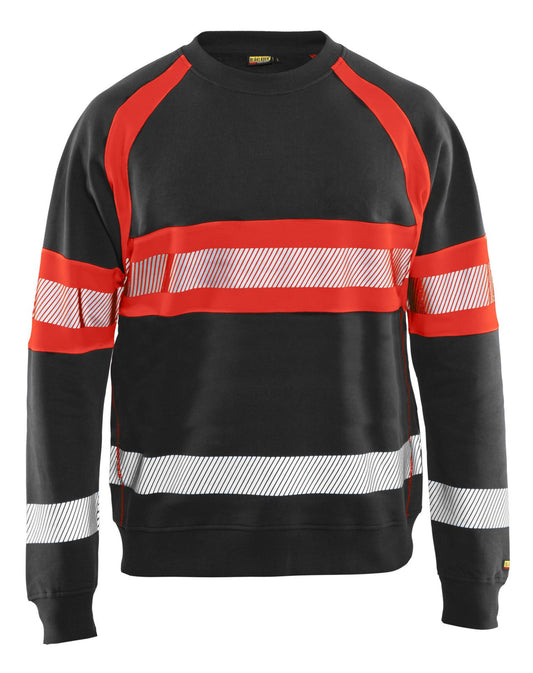 Blaklader Sweaters 33591158 HiVis zwart-fluo rood(9955)