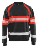 Blaklader Sweaters 33591158 HiVis zwart-fluo rood(9955)
