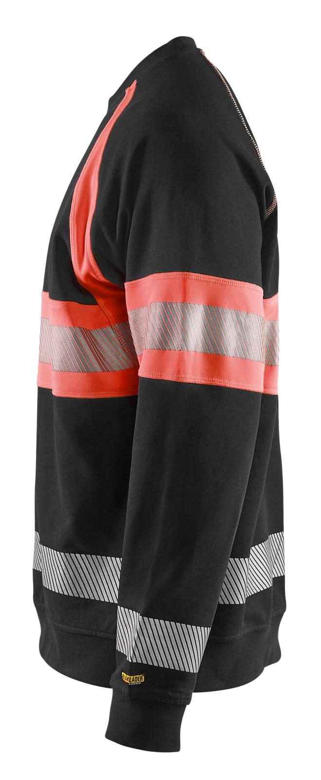 Blaklader Sweaters 33591158 HiVis zwart-fluo rood(9955)