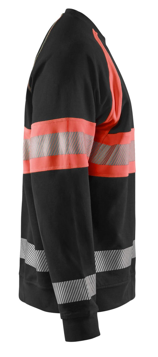 Blaklader Sweaters 33591158 HiVis zwart-fluo rood(9955)
