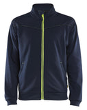 Blaklader Service Sweaters 33622526 rits donker marineblauw-fluo geel(8633)