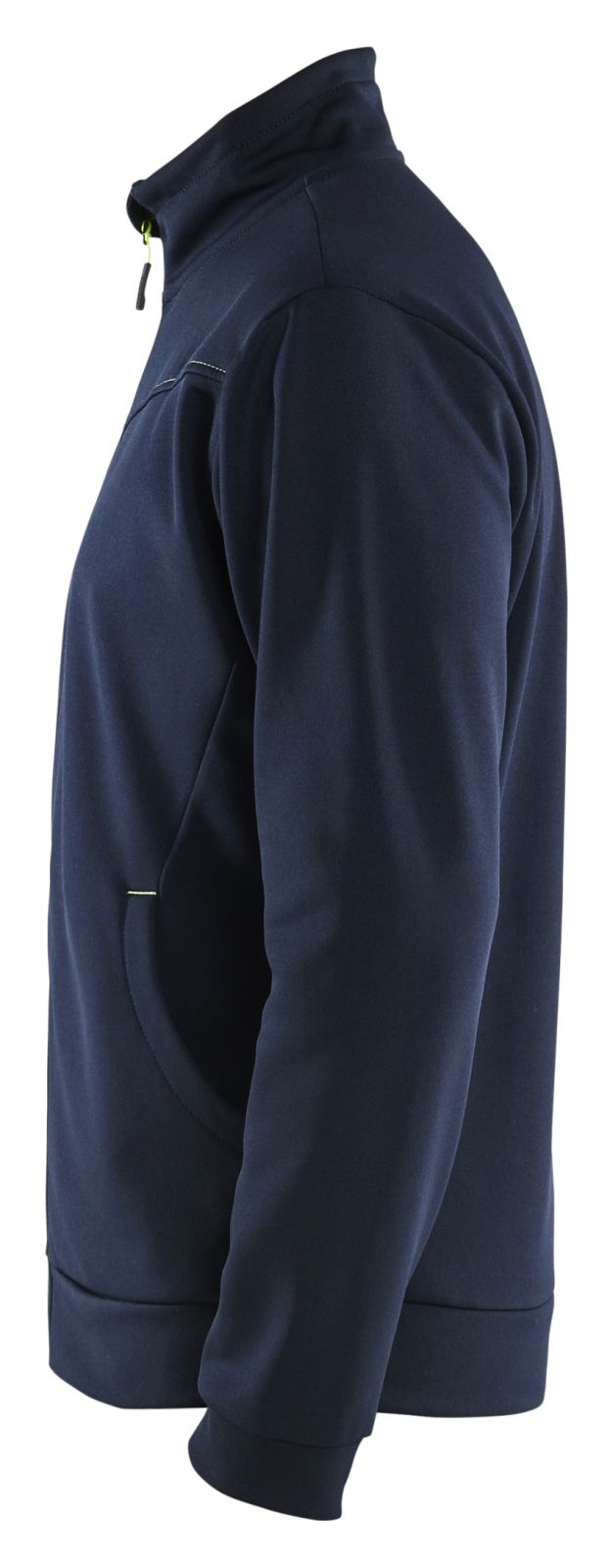 Blaklader Service Sweaters 33622526 rits donker marineblauw-fluo geel(8633)