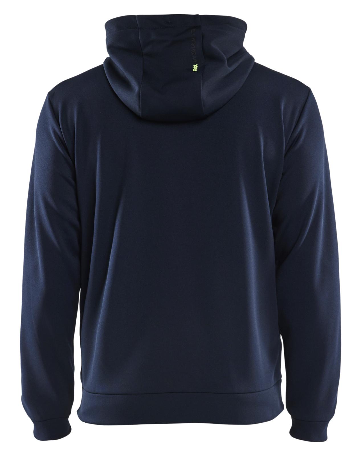 Blaklader Profiel Hoodie 33632526 rits donker marineblauw-fluo geel(8633)