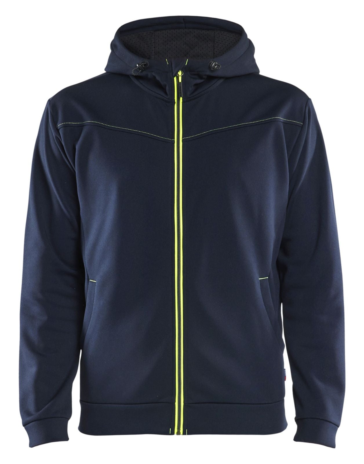 Blaklader Profiel Hoodie 33632526 rits donker marineblauw-fluo geel(8633)