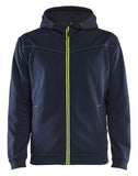 Blaklader Profiel Hoodie 33632526 rits donker marineblauw-fluo geel(8633)