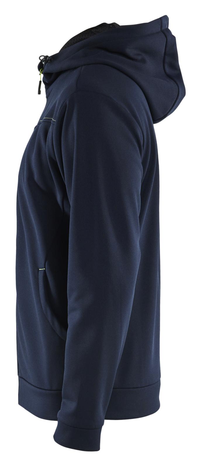 Blaklader Profiel Hoodie 33632526 rits donker marineblauw-fluo geel(8633)