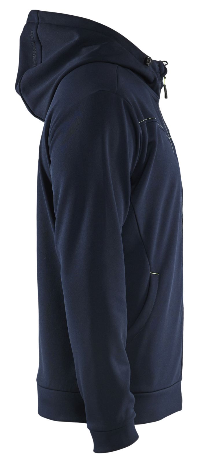 Blaklader Profiel Hoodie 33632526 rits donker marineblauw-fluo geel(8633)