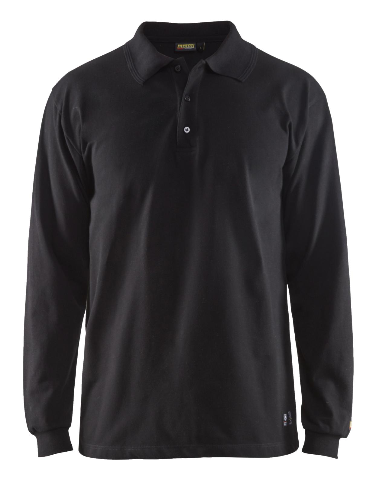 Blaklader Vlamvertragend Poloshirt 33741741 Piqué lange mouwen antistatisch vlamwerend zwart(9900)