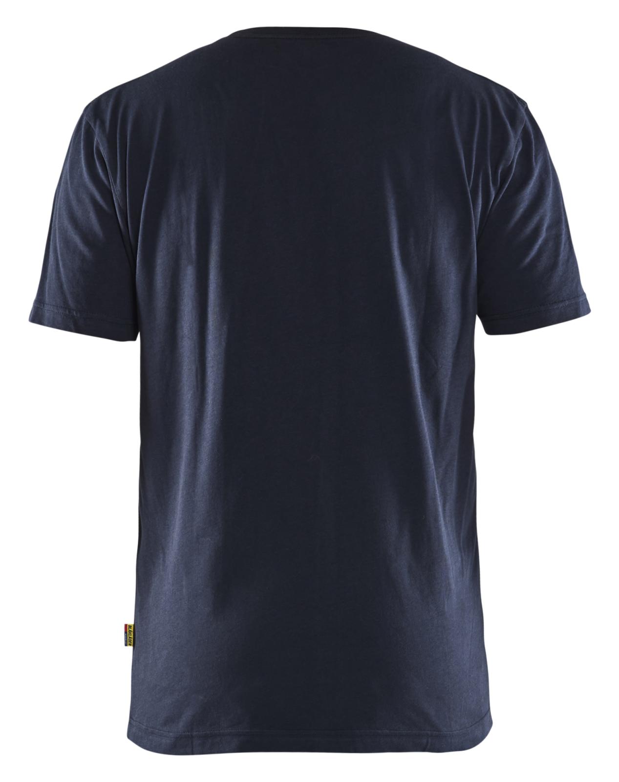 Blaklader Bi-Colour t-shirts 33791042 donker marineblauw-fluo geel(8633)