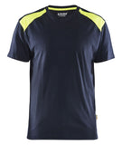 Blaklader Bi-Colour t-shirts 33791042 donker marineblauw-fluo geel(8633)