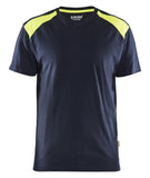 Blaklader Bi-Colour t-shirts 33791042 donker marineblauw-fluo geel(8633)