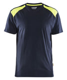 Blaklader Bi-Colour t-shirts 33791042 donker marineblauw-fluo geel(8633)