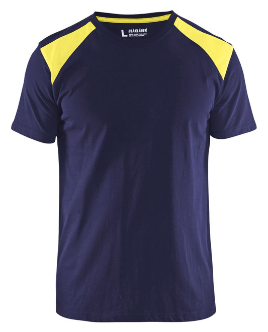 Blaklader T-shirts 33791042 marineblauw-geel(8833)
